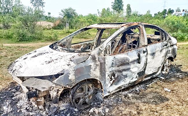 bjp leader burnt car