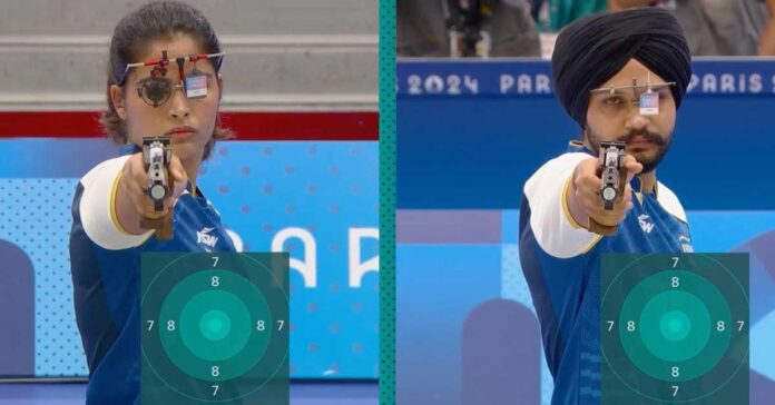 manu-bhaker-and-sarabjot-singh-wins-bronze-medal-in-paris-olympics-2024